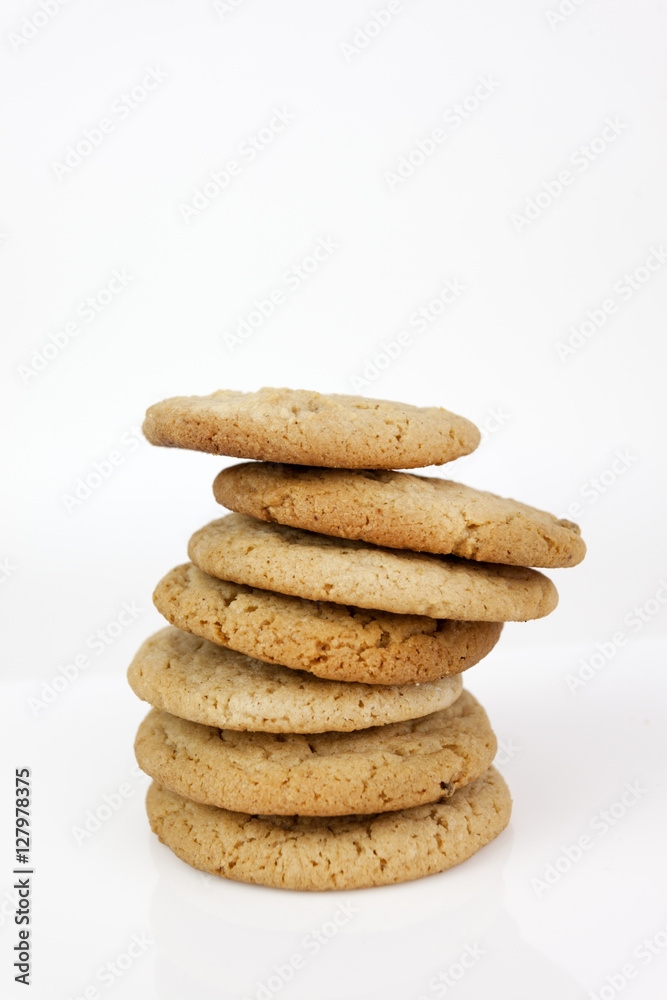 Stack of homemade peanut butter cookies. Vertical. Stack of homemade peanut butter cookies. Vertical.