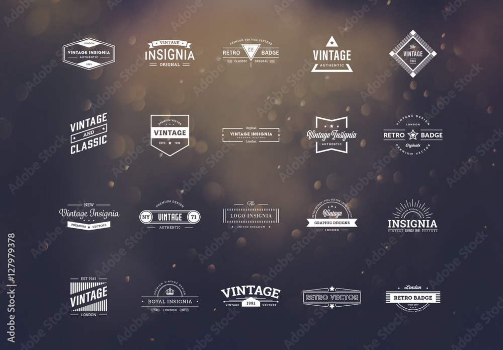 20 Vintage Logo Layouts 2 Stock Template | Adobe Stock