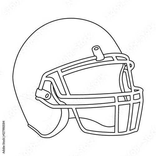 Helmet icon outline. Single sport icon from the big fitness, healthy, workout outline.