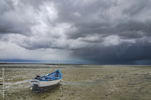 Low tide on the French coast.