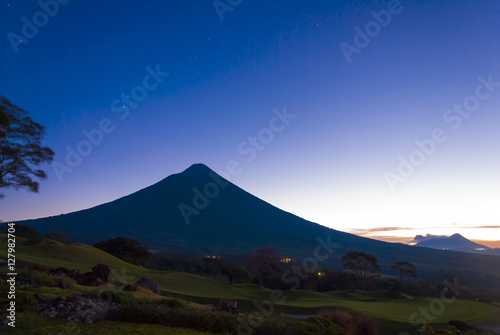 View of Agua Volcano outside Antigua, Guatemala. golf club.