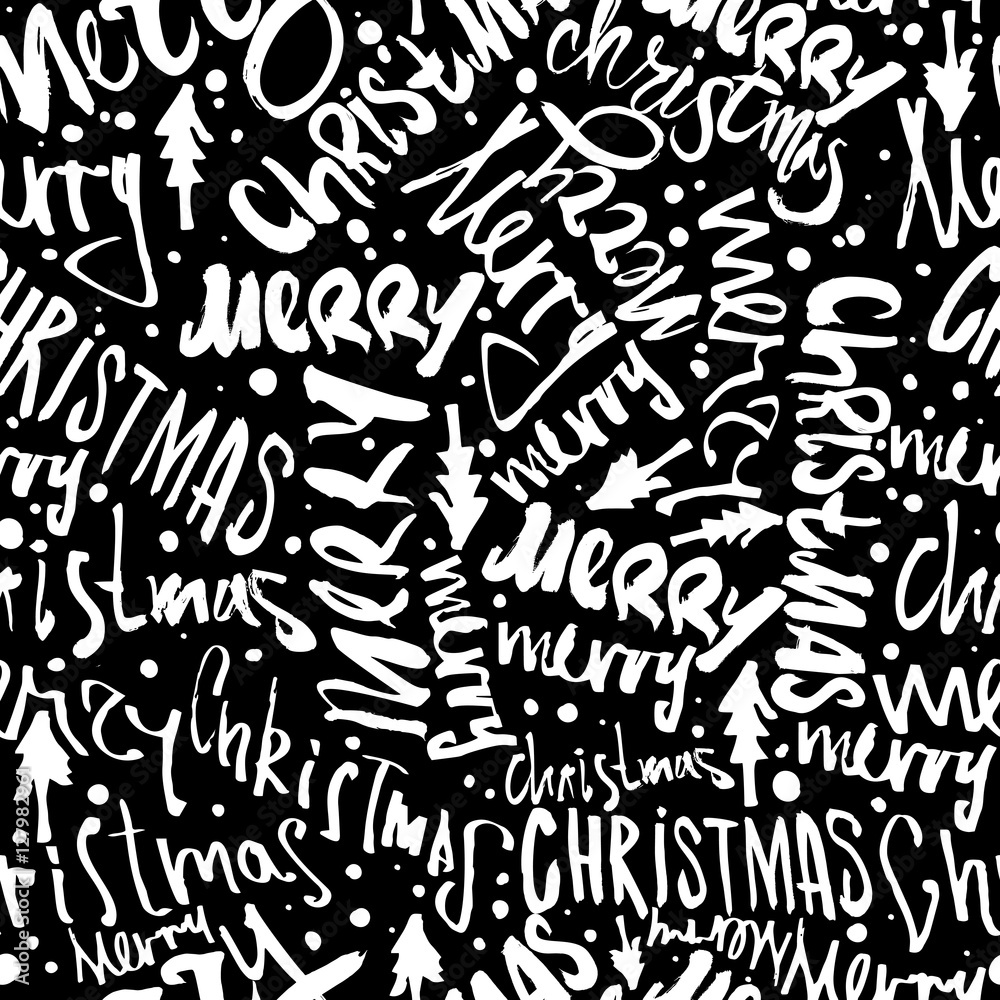 Seamless Merry Christmas pattern