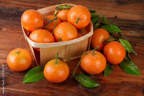 Mandarins tangerine organic fruits closeup