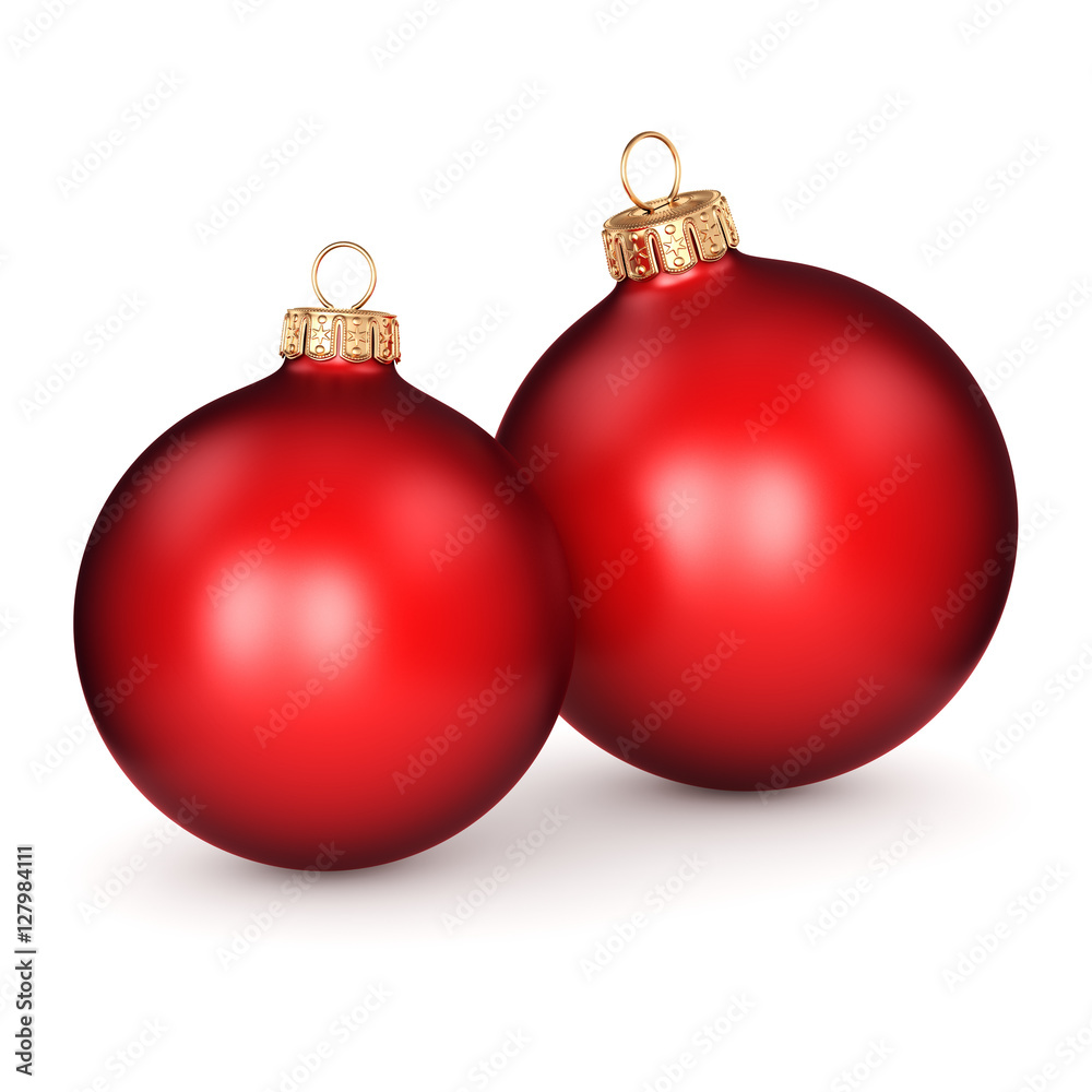 3D rendering red Christmas ball 3D rendering red Christmas ball