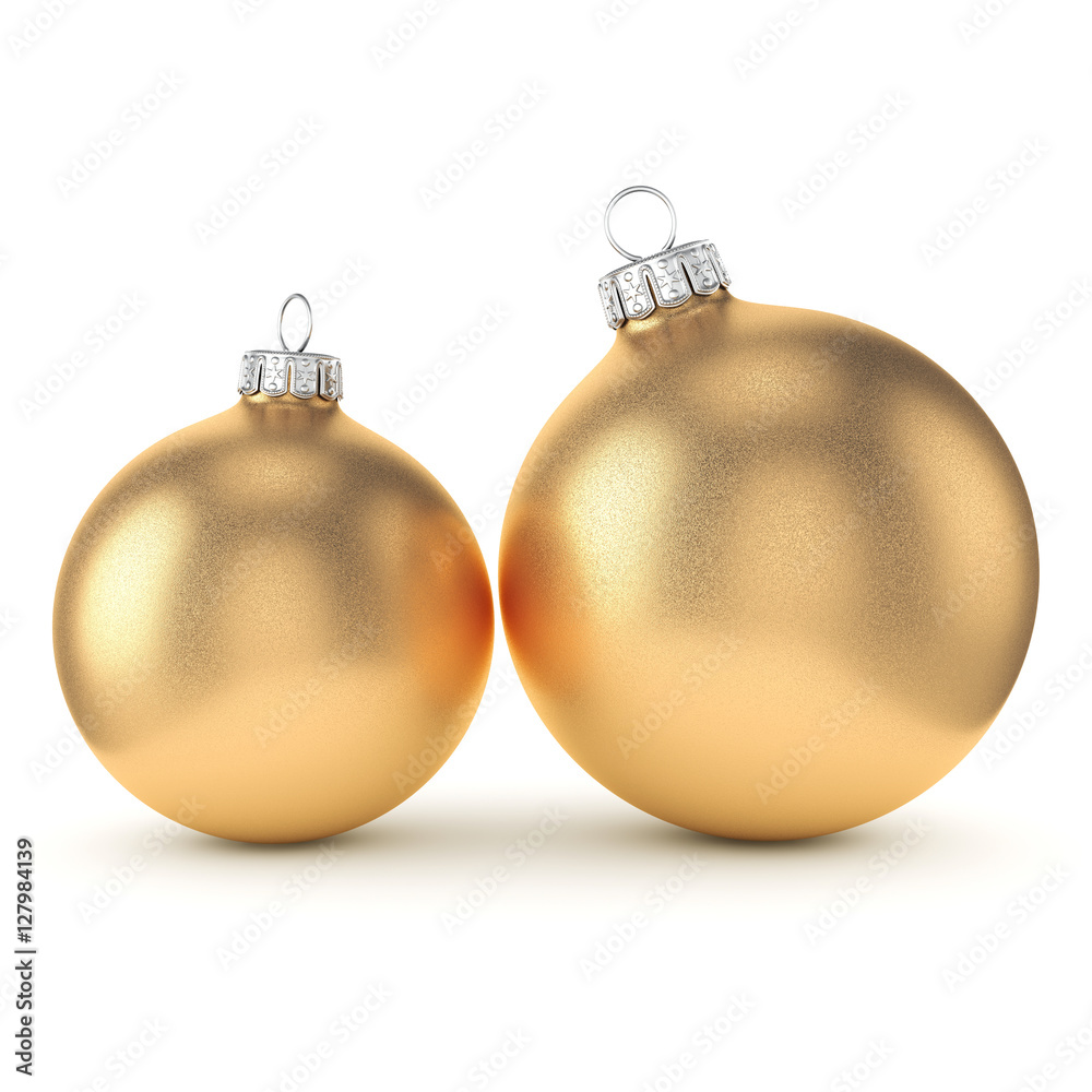 3D rendering gold Christmas ball 3D rendering gold Christmas ball