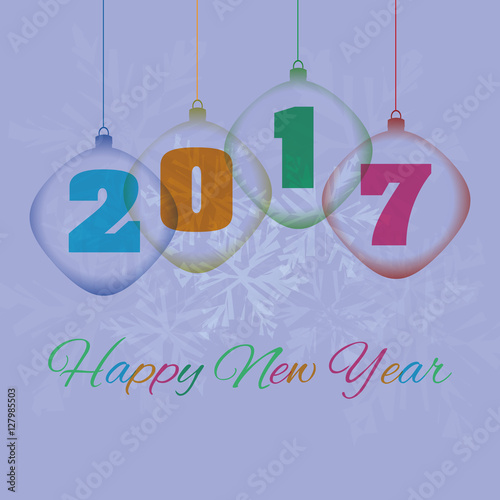 Happy new year 2017 Text Design vector