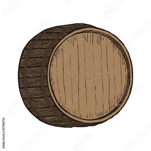 Wooden barrel top object
