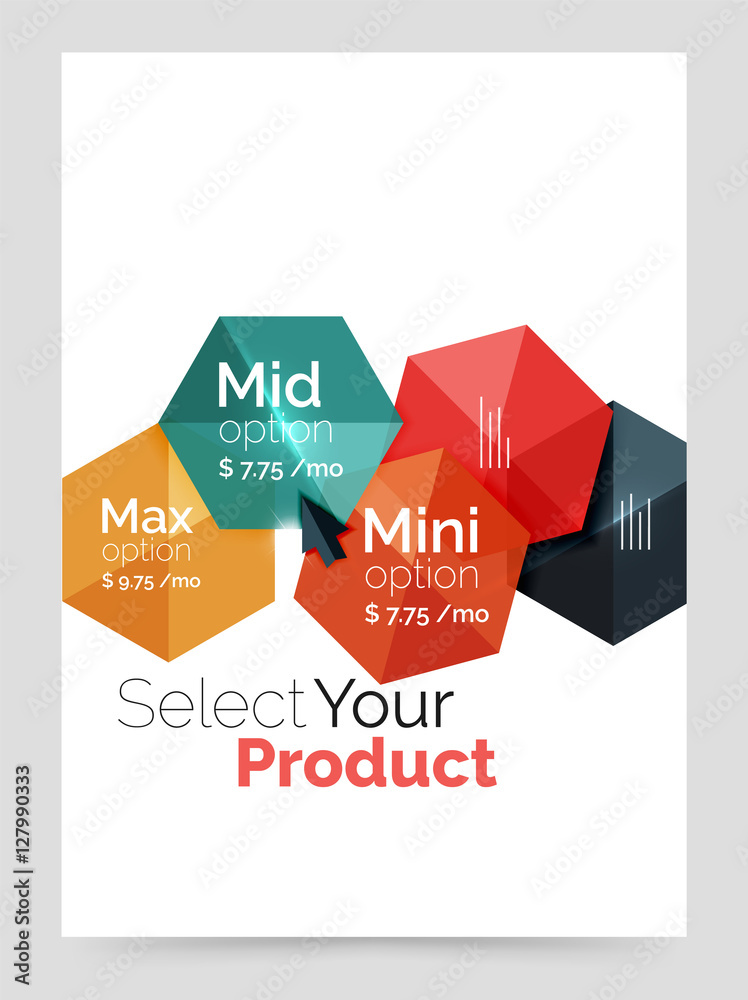 Business a4 brochure or flyer template with options