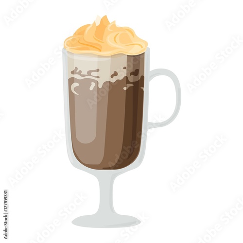 Coffee cups different cafe drinks ice