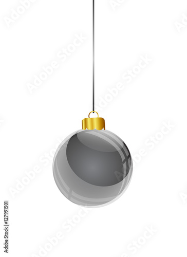 Gray christmas globe vector illustration