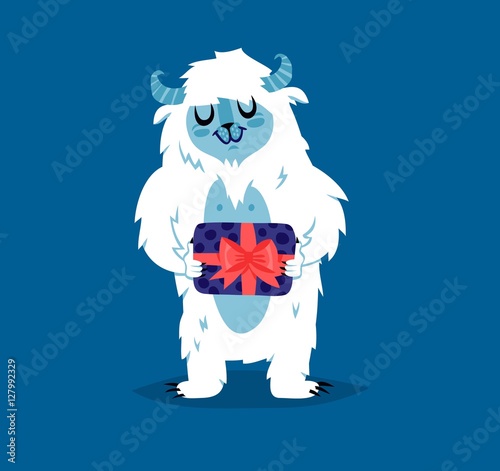 Cute yeti biigfoot monster vector set.