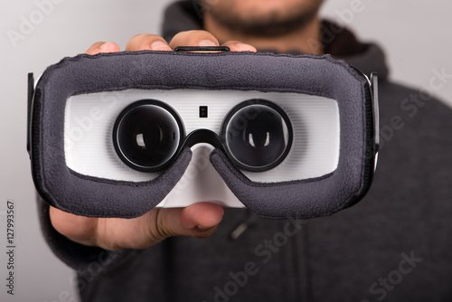 Detail inside view of virtual reality headset