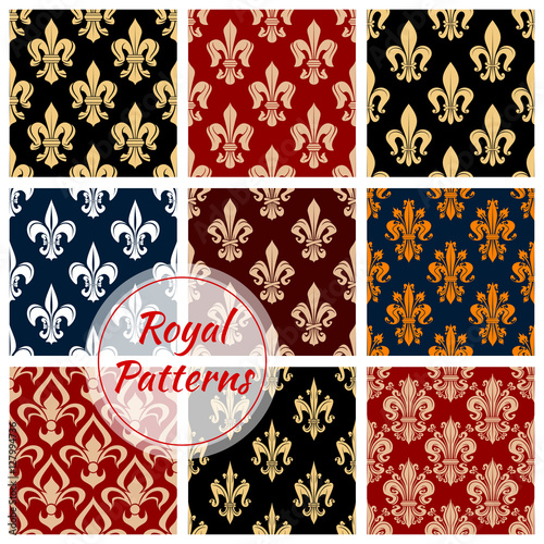 Fleur-de-lys french royal seamless pattern
