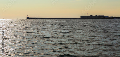 Konstantinovskaya battery covered entrance to Sevastopol bay the enemy ships. photo