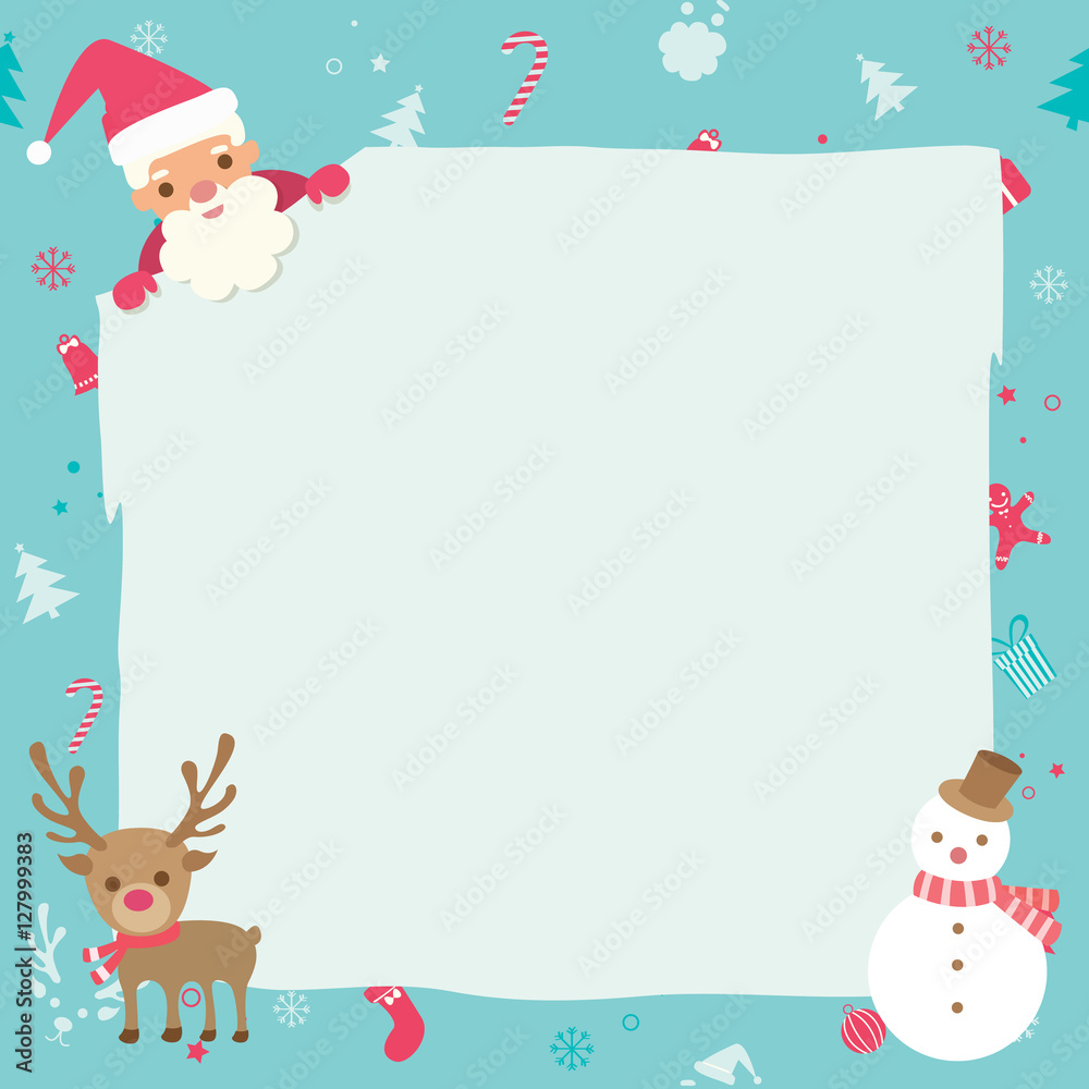Fototapeta premium Merry christmas and Happy new year poster background template, decorated with ornaments symbol.