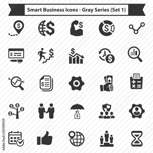 Smart Business Icon - Gray Series (Set 1)