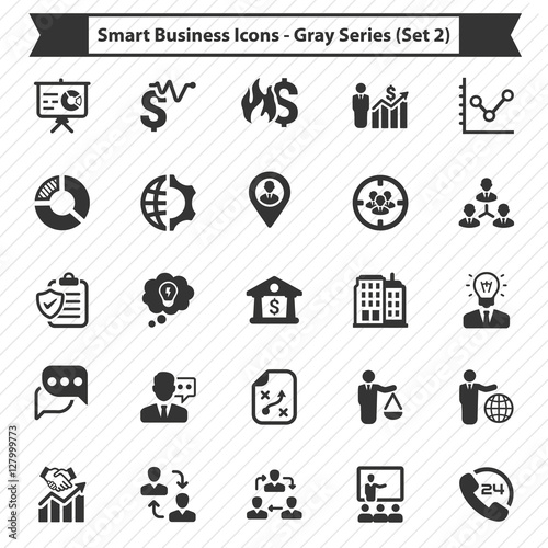 Smart Business Icons - Gray Series (Set 2)