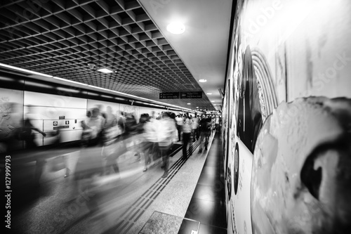Photography rush in singapore subway
