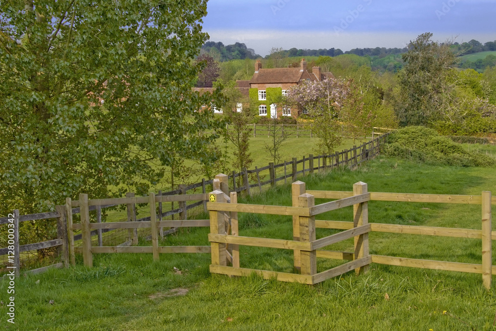 footpath trail in the english countryside UK