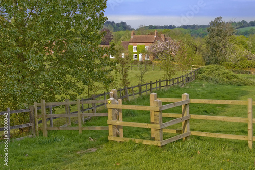 footpath trail in the english countryside UK