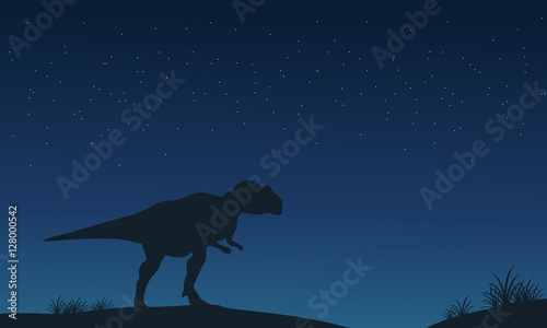 Mapusaurus lonely at night silhouettes