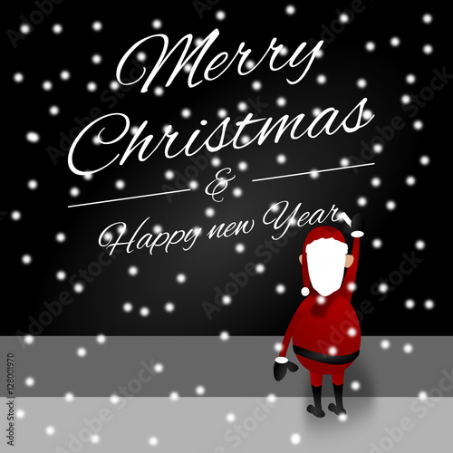 Der Weihnachtsmann bemalt eine Wand