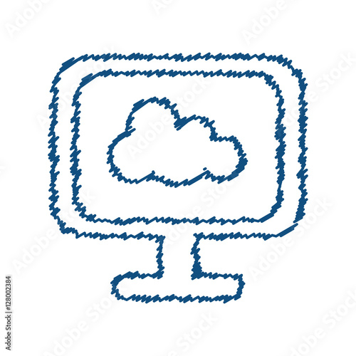 cloud computing technology icon vector illustration graphic design