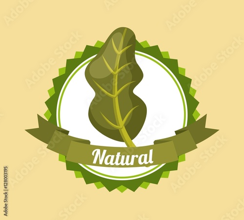 seal stamp with spinach vegetable icon inside. healthy and natural food design. vector illustration