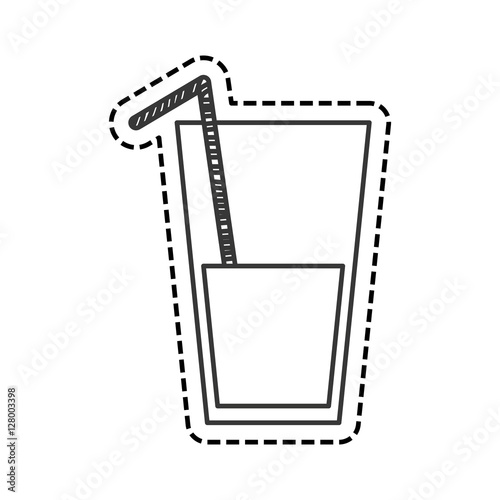Orange juice glass icon vector illustration design © djvstock