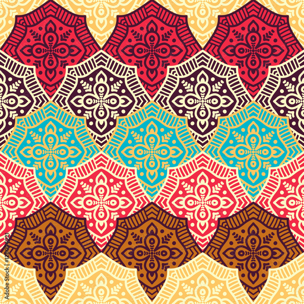 Ethnic floral seamless pattern Ethnic floral seamless pattern