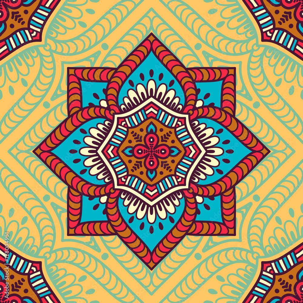 Ethnic floral seamless pattern Ethnic floral seamless pattern