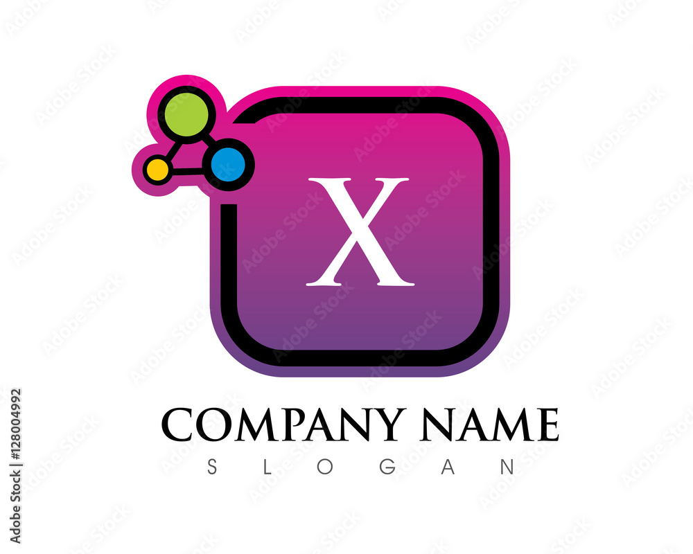 X Letter Square Logo X Letter Square Logo