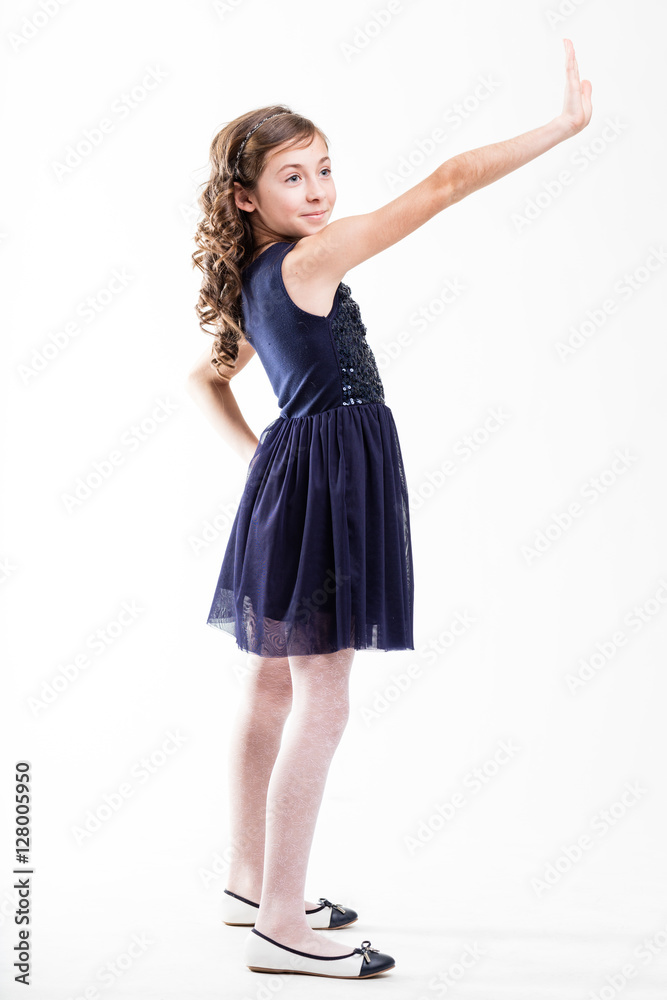 Fototapeta premium girl playing top fashion model