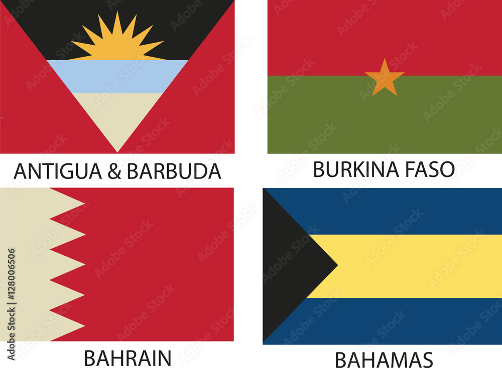 Obraz premium Flag Collection, Vector Illustration EPS 10.