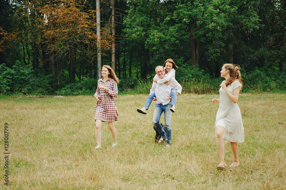 Fototapeta premium happy family HD