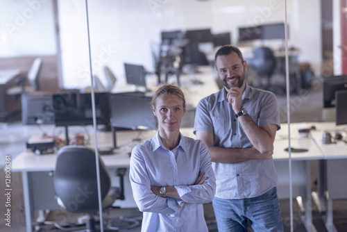 business couple at office