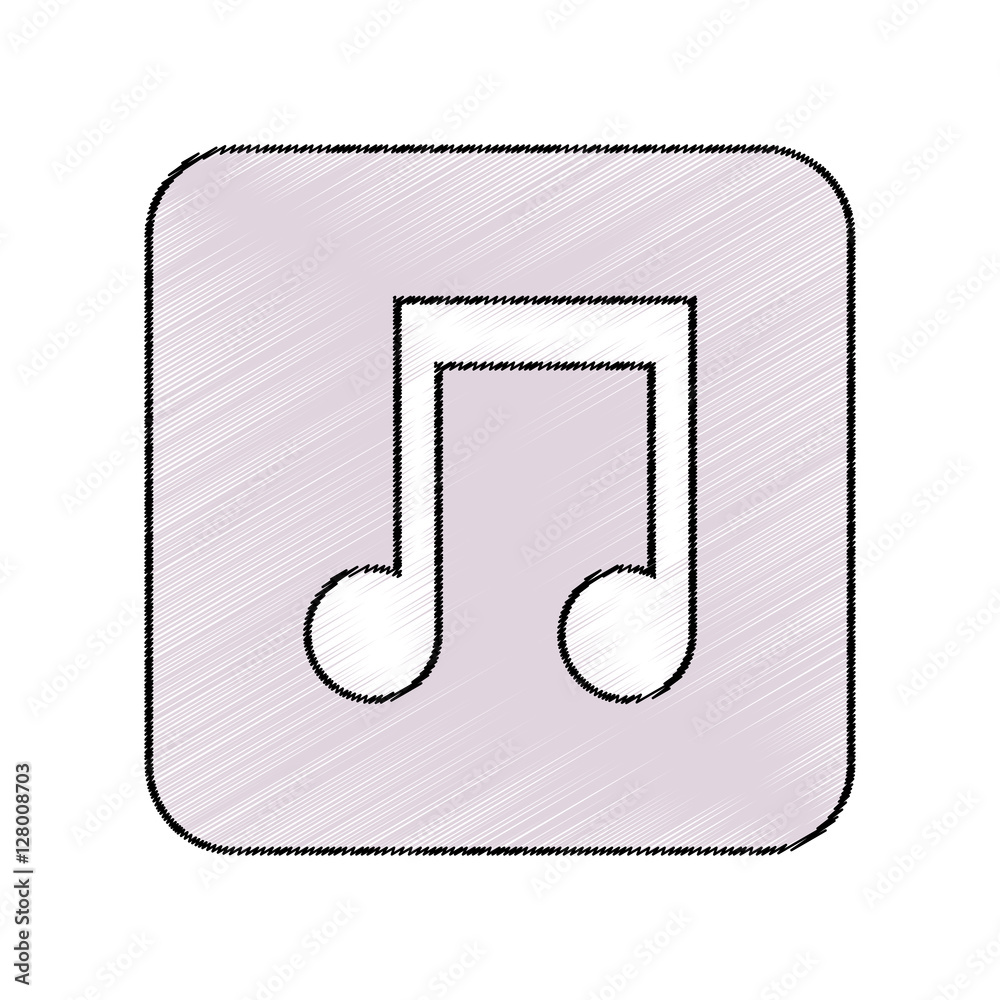Music note symbol icon vector illustration graphic design Music note symbol icon vector illustration graphic design