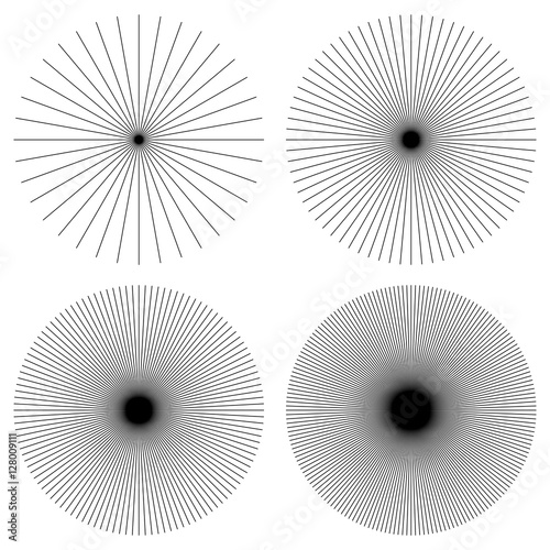 Geometric circle element. Abstract monochrome circle shape.