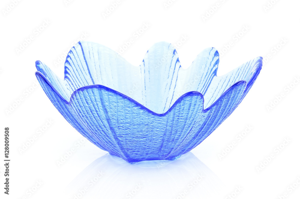 Fototapeta premium glass bowl on white background