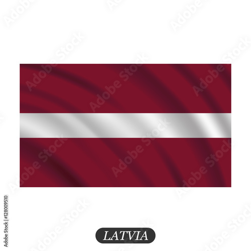Free Download Waving Latvia flag on a white background. Vector illustration - GFXLoad