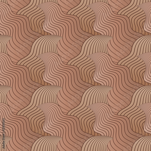 Color seamless abstract hand-drawn pattern, waves background
