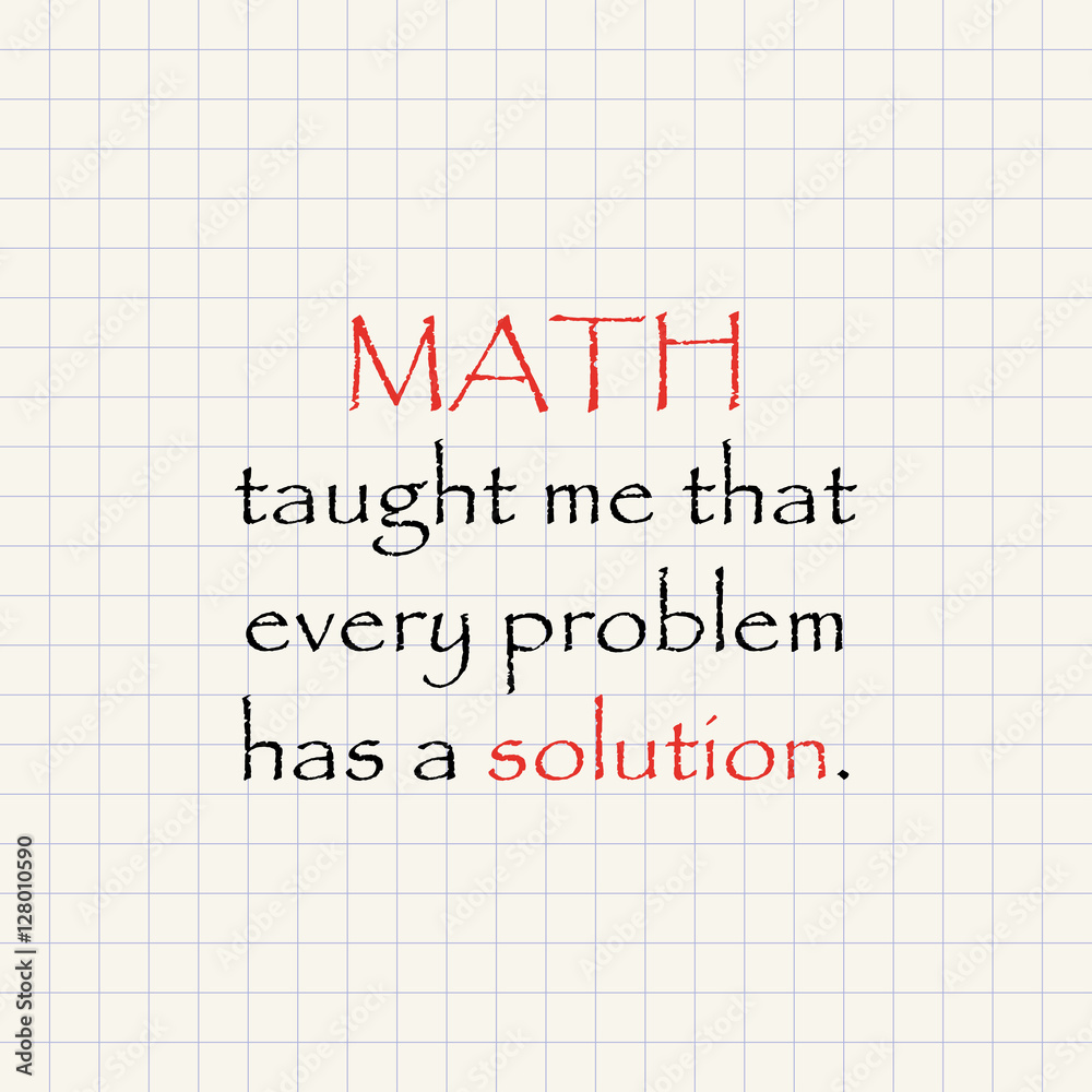 Math and solution - funny inscription mathematical template Math and solution - funny inscription mathematical template