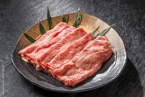 しゃぶしゃぶ用黒毛和牛肉　High-quality marbled Japanese beef
