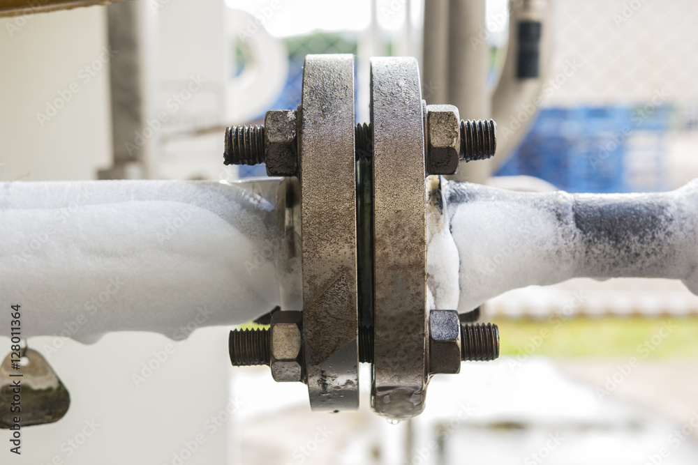 co2 gas pipe is connection with stainless flange. co2 gas pipe is connection with stainless flange.