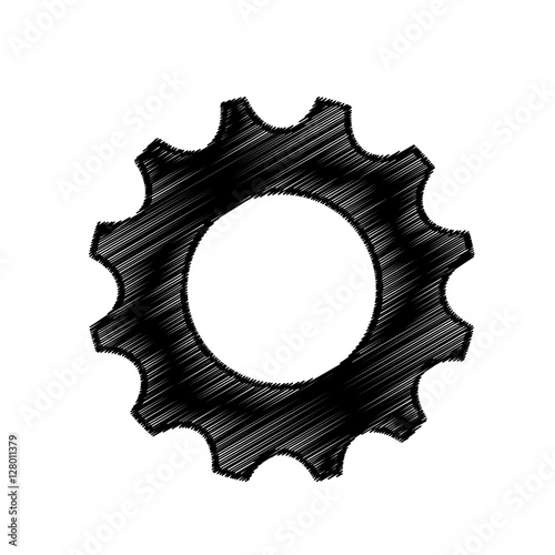 Gear cog wheel icon vector illustration graphic design
