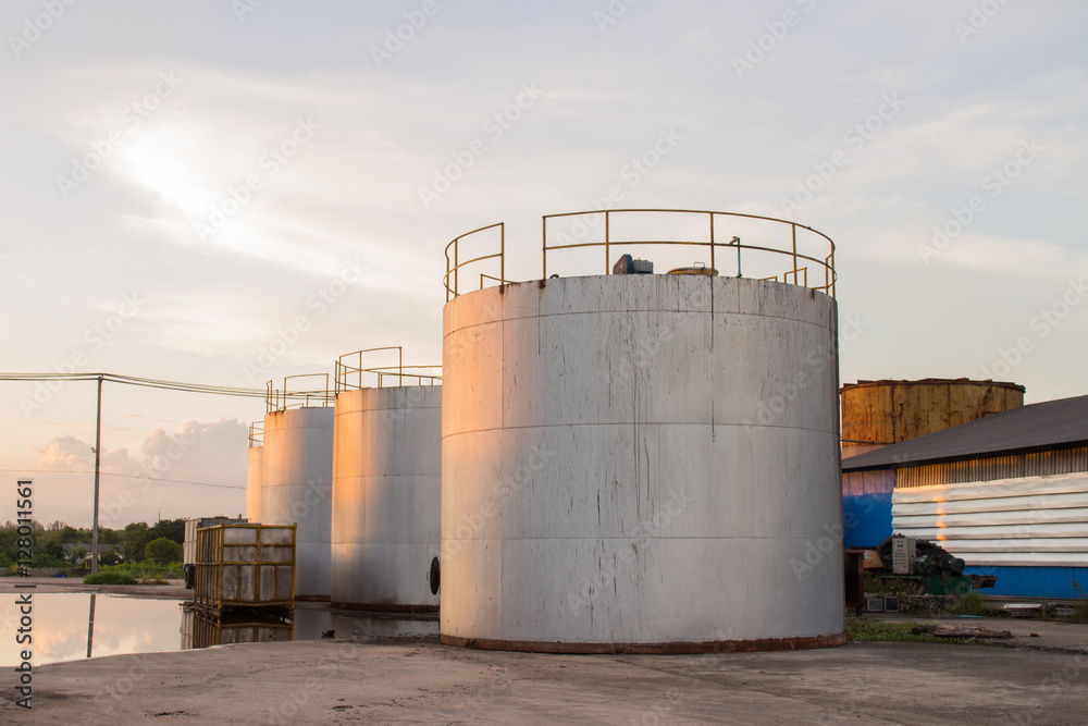 Tanks for storage of fertilizers. Agricultural building. Tanks for storage of fertilizers. Agricultural building.