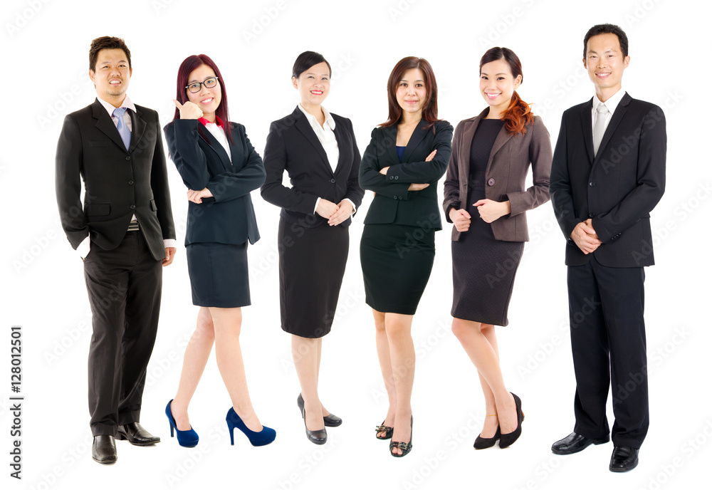 Confident asian business team