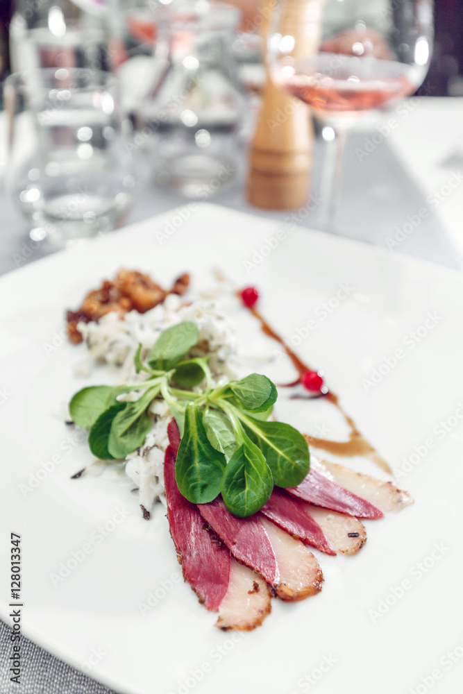 Sugar-cured smoked goose breast