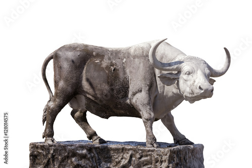 cow statue on isolated on white