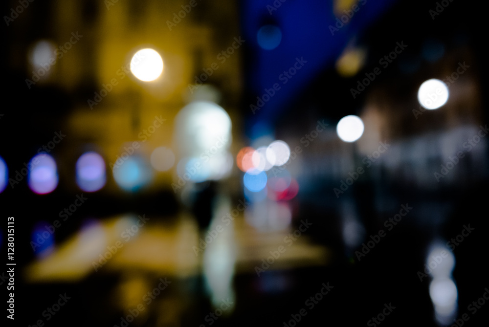 sfondo sfocato con luci della città